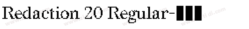 Redaction 20 Regular字体转换
